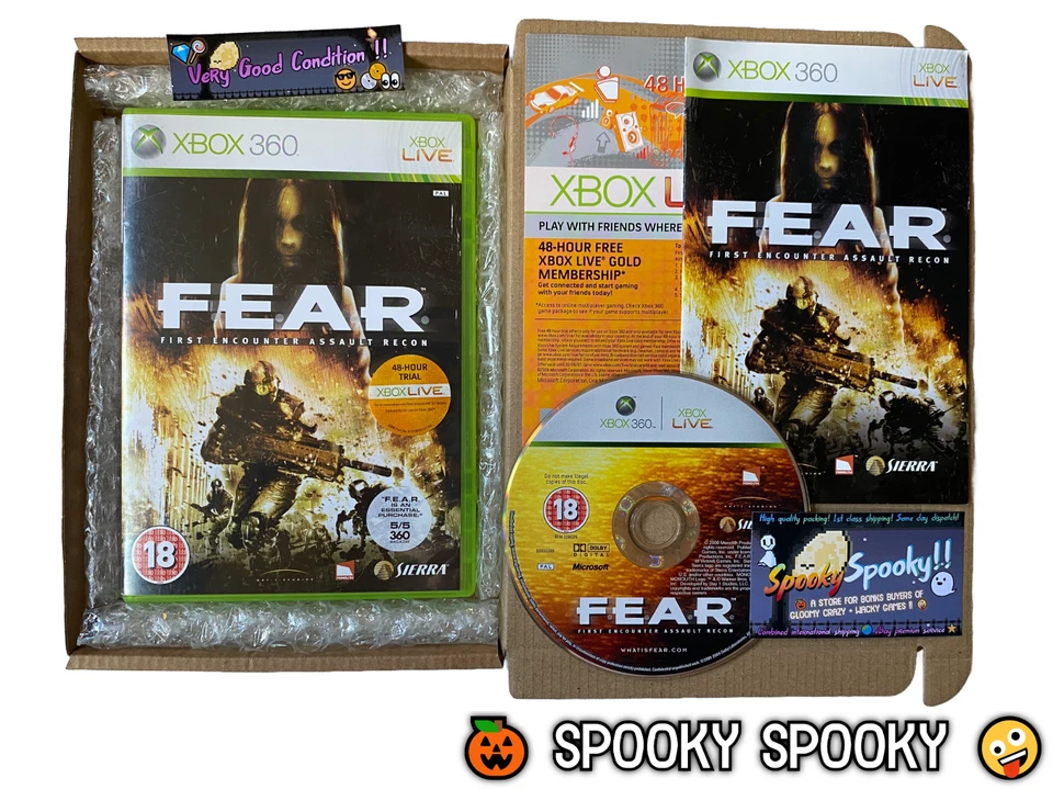 FEAR XBOX 360 - UK PAL VGC CIB - High Quality Packing - Tracked - Image 1 of 4