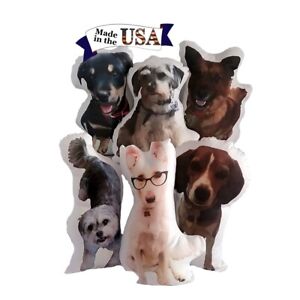 Huggable Custom Dog Photo Pillow, Dog Shaped Pillow, Dog Lover Gift