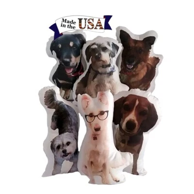 Huggable Custom Dog Photo Pillow, Dog Shaped Pillow, Dog Lover Gift - Image 1 of 4