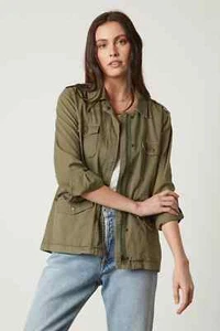 VELVET By Graham & Spencer Ruby Army Zip Pocket Jacket Forest M $166 F15 - Picture 1 of 6