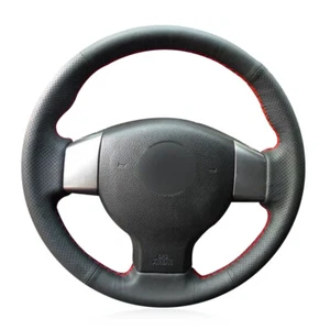Black Artificial Leather DIY Car Steering Wheel Cover for Nissan Tiida Sylphy - Bild 1 von 14