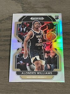 2022 Panini Prizm Draft Silver Prizm Alondes Williams RC #97 Wake Forest