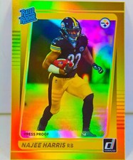 Najee Harris RC 2021 Donruss NFL Gold Holo Press Proof Rated Rookie Card #259