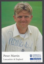 AOP Cornhill Test Cricket Series signed card Series I PETER MARTIN
