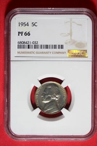 1954 NGC PF66 Jefferson Nickel #B48882 - Picture 1 of 2