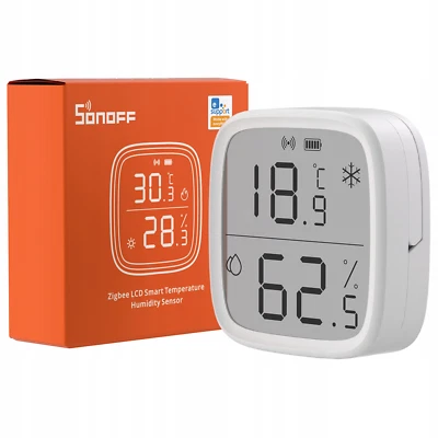 SONOFF LCD Smart Thermometer SNZB-02D Zigbee Temperature Humidity Sensor Remote - Image 1 of 4