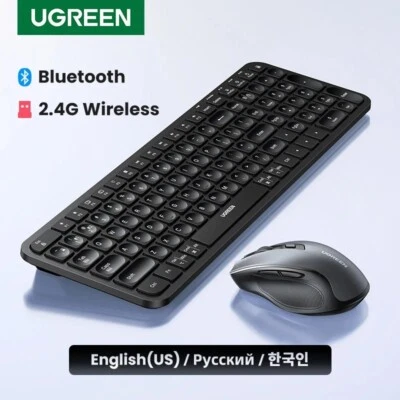 UGREEN Keyboard Wireless Bluetooth 5.0 & 2.4GHz Keycaps For Laptop MacBook iPad - Image 1 of 4