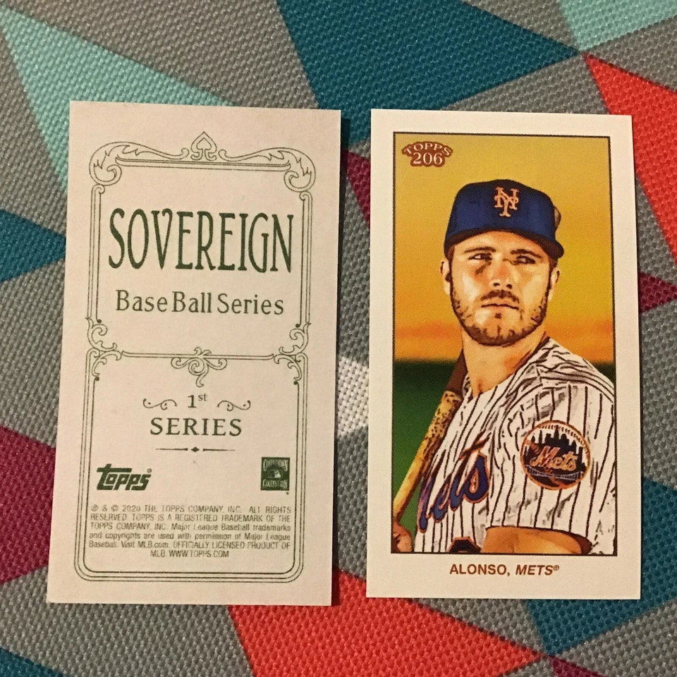 Pete Alonso New York Mets 2020 Topps 206 T206 Series 1 (only 250) SOVEREIGN Back - Image 1 of 1