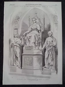 Marmor Statue Ihrer Majestät Königin Victoria England 1857 Illustrated London News - Bild 1 von 1