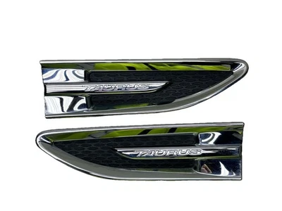 10-19 Ford Taurus Front Left / Right Fender Emblem Trim Molding Chrome OEM J577 - Image 1 of 4