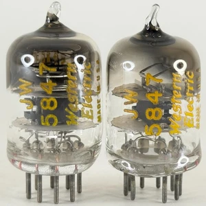 Tested Matched Balanced Pair 1947 Western Electric JW 5847 Tubes Codes 713 & 752 - Picture 1 of 5