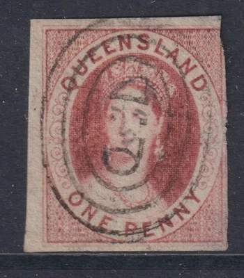 Queensland 1860 SG 1 CANC Fine / CAT VALUE $950 - Image 1 of 2