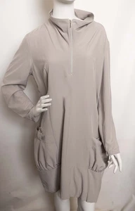 SAMUEL DONG Bubble Hem Coat Trench Dress Gala Party Gray Large - Picture 1 of 8
