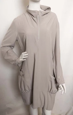 SAMUEL DONG Bubble Hem Coat Trench Dress Gala Party Gray Large - Image 1 of 4