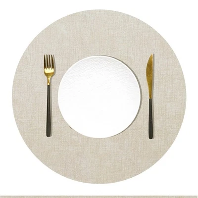 33cm Round Mats Elegant Dining Decor Heat Insulation Mats Stain Resistant Mats - Image 1 of 4