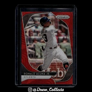2020 Panini Prizm Baseball #184 Ronald Acuna Jr. Atlanta Braves Red Wave #/99 - Picture 1 of 2