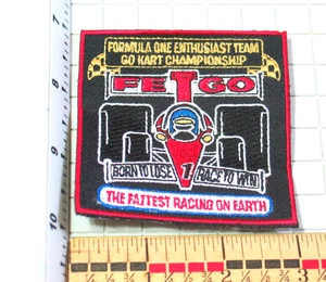 Formula 1 Go Kart Championship Patch Born to Loose Race to Win! - Picture 1 of 3