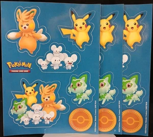 Pokemon Paldea Adventure Chest Sticker Sheet X3 - Picture 1 of 1