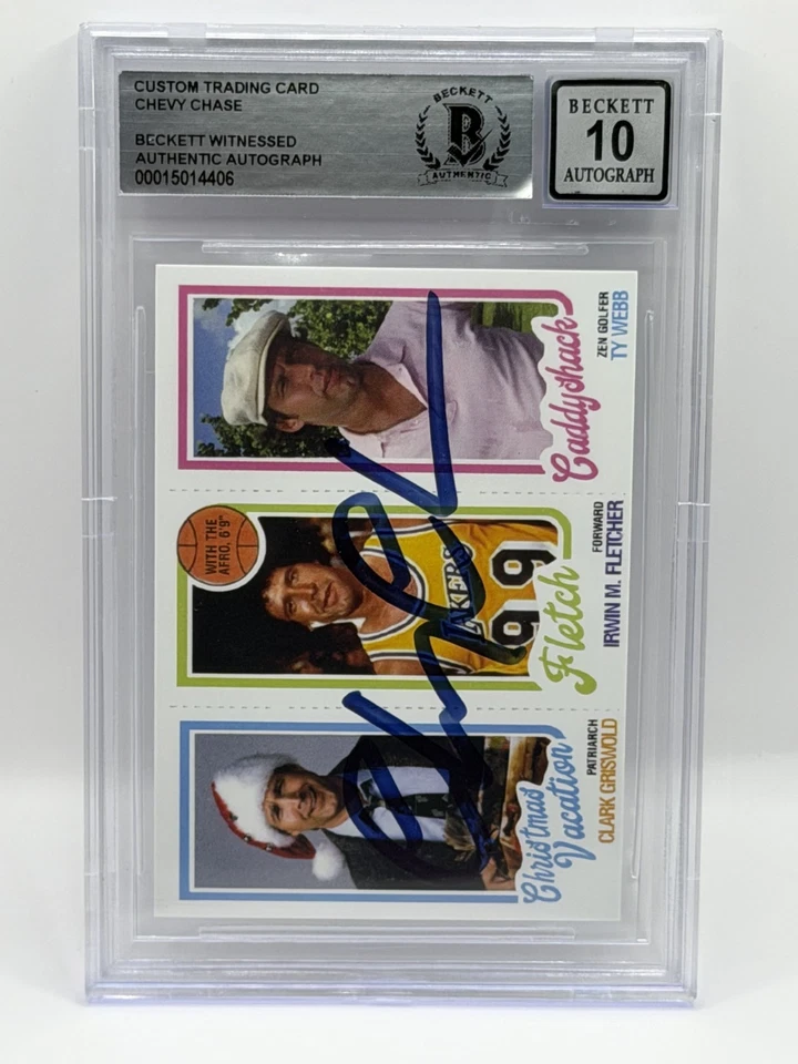 💥 Chevy Chase Beckett Authentic Auto 10 Clark Griswold Fletch Caddyshack 💥 - Image 1 of 2