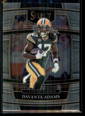 2021 Panini Select Red and Blue Prizm Die-Cut Davante Adams Green Bay Packers - Image 1 of 2