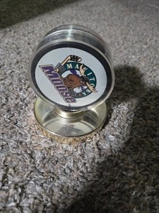 VINTAGE Manitoba Moose IHL HOCKEY PUCK In Glas Co Case - Picture 1 of 2