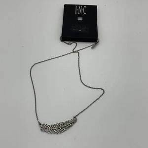 INC International Concepts Rhinestone Feather Necklace - Picture 1 of 2