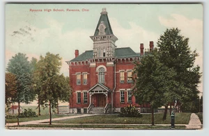 Postcard Ravenna High School in Ravenna, OH. - Picture 1 of 2