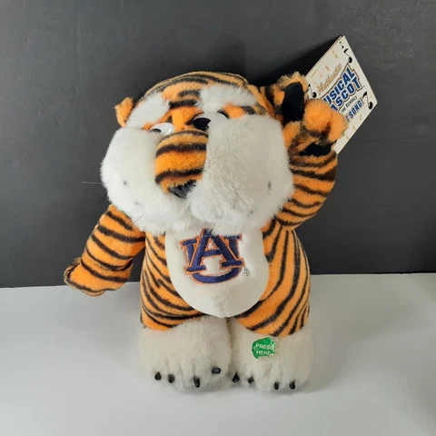 Vintage Auburn University Tiger Stuffed Musical Mascot Plays Fight Song NEW~ Cover