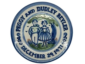 Mary A. MA Hadley Steinzeug Ehemann & Frau 11" Hackteller Ladegerät Platte - Bild 1 von 8