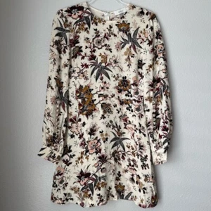 A.L.C. 100% Silk floral dress Landry Dress 4 long sleeve luxury party wedding - Picture 1 of 13