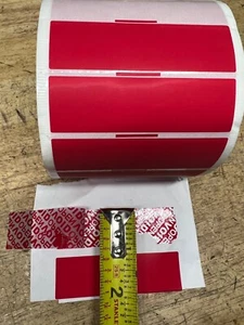 PEGATINA SELLO DE SEGURIDAD ROJO MANIPULACIÓN EVIDENTE 100 vacíos - Imagen 1 de 2
