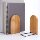Nature Bamboo Desktop Organizer Bookends Book Ends Stand Holder Shelf Bookr Z ZF