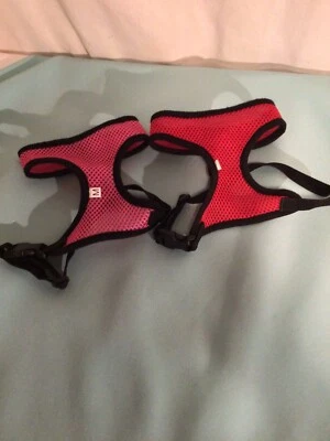 LOTE DE 2 X - CHALECO NIÑA MASCOTA PEQUEÑA - ARNÉS ROSA Y ROJO Foto 1 de 4