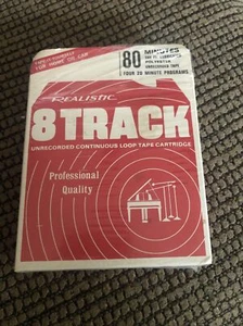 New Radio Shack Realistic 8 Track Recording Tape Unrecorded 80 Minutes - Picture 1 of 7