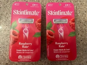 New Schick Skintimate Raspberry Rain Razors Lot Of 2 Four Packs Free Shipping - Picture 1 of 3