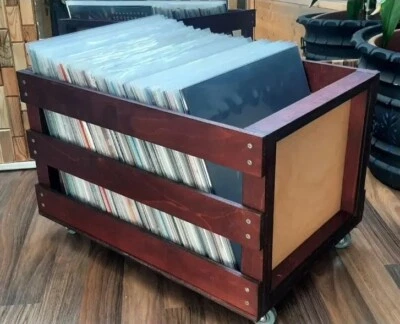 Schallplatten LP / 12" Vinyl / Kiste Box fahrbar - Bild 1 von 3