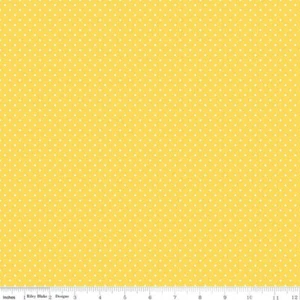 1/4 Yard 9”x42” Riley Blake Swiss Dot (Printed) Yellow Cotton Quilting Fabric - Picture 1 of 1