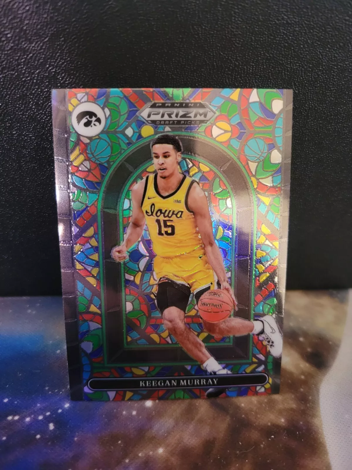 2022 Prizm Draft Picks - Keegan Murray, Stained Glass #SG-KM - Iowa