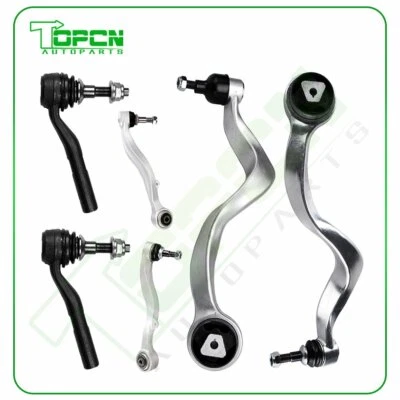 For 2003 - 2006 BMW 760Li 6pcs Front Lower Control Arms Outer Tie Rod Links Set - Image 1 of 4