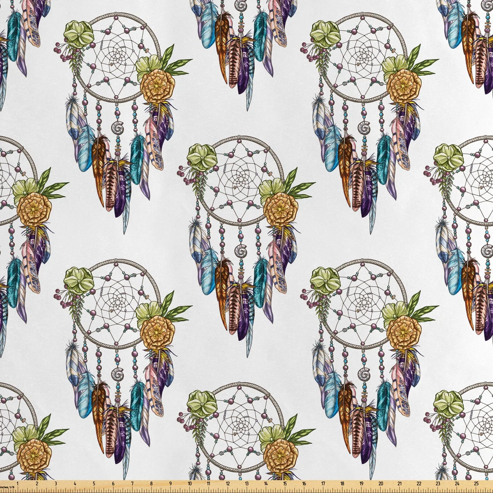 Traumfänger Satin Stoff als Meterware Meshed Loop-Feder - Bild 1 von 1