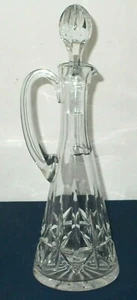 SUPERB LARGE HEAVY VINTAGE CUT GLASS CLARET JUG WITH APPLIED HANDLE - Picture 1 of 5