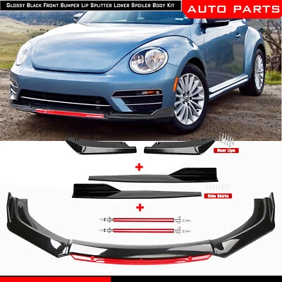 For VW Volkswagen Beetle Car Front Bumper Lip Spoiler Splitter Rear Lip Body - Image 1 of 4