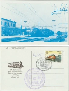 STAZIONE PORTOGRUARO-CAORLE - 100° DELLA LINEA CASARSA PORTOGRUARO 1888/1988 - Picture 1 of 1