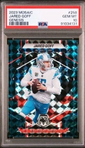 Jared Goff 2023 Mosaic Genesis Prizm National Pride #258 PSA 10 🌟LOW POP🌟 - Picture 1 of 3