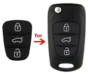 Inserto de almohadilla de goma de 3 botones para llavero Kia para Ceed Rio Picanto Sportage Sorento - Imagen 1 de 3