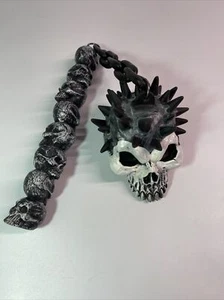 Vintage Skull Flail Mace & Chain Skeleton Medieval Costume Plastic 1995 H1 - Picture 1 of 4