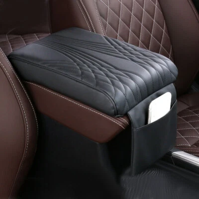 Car Armrest Cushion Box Memory Foam Pad Arm Rest Leather Mat Cover Accessories — 第 1/4 张图片