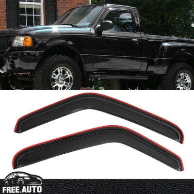 Se adapta a 93-11 Ford Ranger Mazda B3000 B4000 cabina regular ventana visera en canal 2 piezas Foto 1 de 4