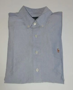Camisa Oxford de algodón RALPH LAUREN para hombre clásica azul calce clásico talla 16,5 34/35 - Imagen 1 de 6