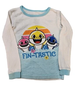 Girls Pink Fong L/S Baby Shark Pajama T-Shirt Style Top - Size 4T - Picture 1 of 2